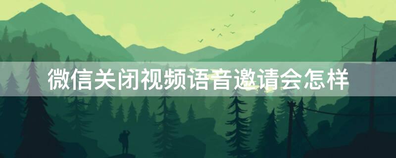 微信关闭视频语音邀请会怎样（微信关闭视频语音邀请会怎样显示）
