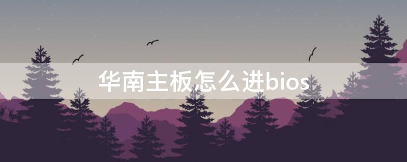 华南主板怎么进bios 华南主板怎么进bios界面