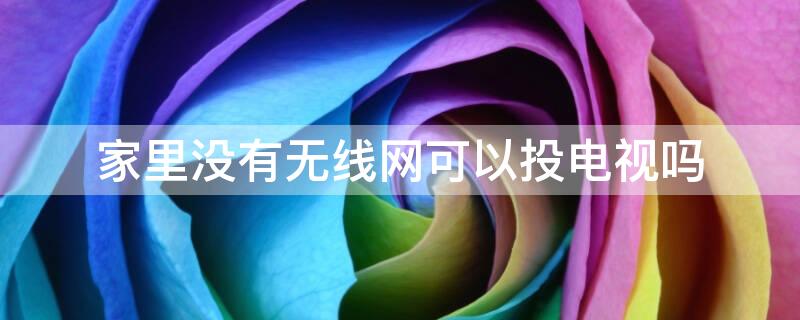 家里没有无线网可以投电视吗（家里没有wifi可以投屏到电视吗）