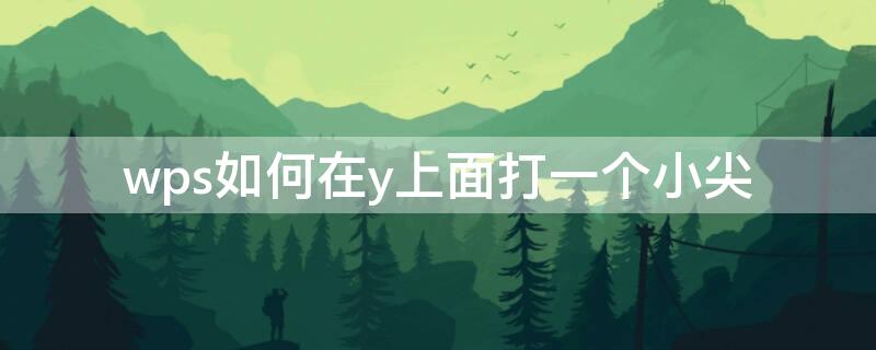 wps如何在y上面打一个小尖 wps如何打出箭头上下都有字