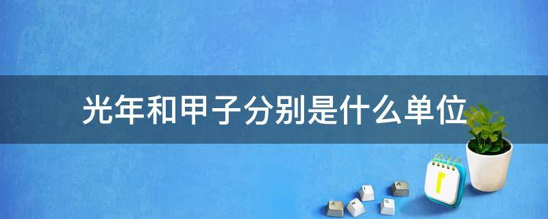 光年和甲子分别是什么单位（甲子光年什么意思）
