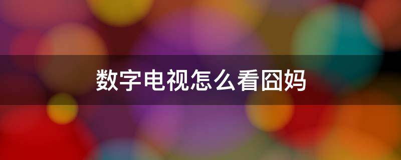 数字电视怎么看囧妈（数字电视怎么看电影）