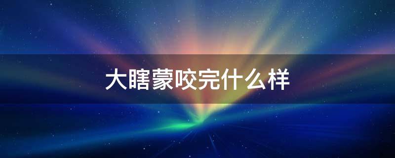 大瞎蒙咬完什么样（大瞎蒙为什么咬人）