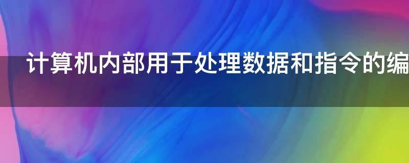 计算机内部用于处理数据和指令的编码是